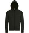 01714 Stone SOL'S Stone Zip Hooded Sweatshirt Black colour image